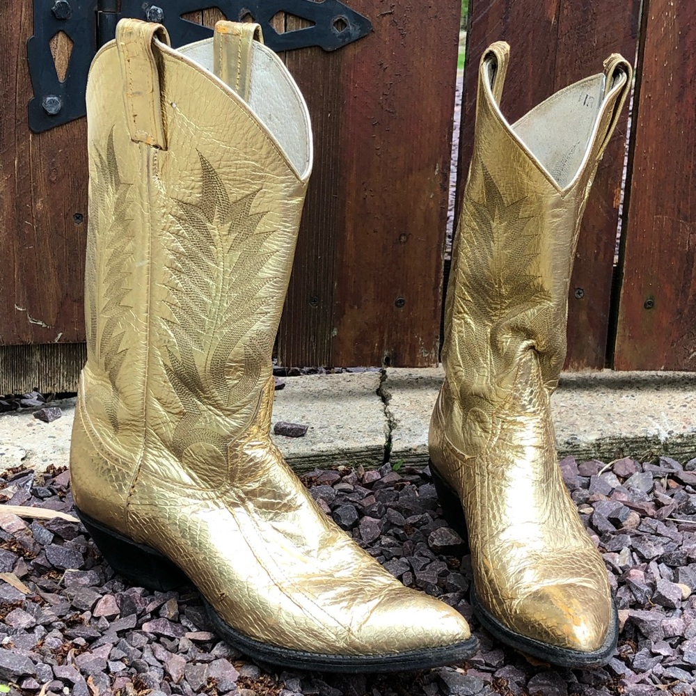 Tony lama gold boots